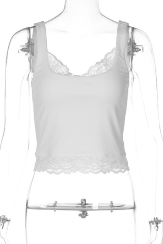 Lace-Trim Tank Top