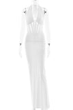 Elegant Halter Evening Gown