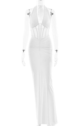 Elegant Halter Evening Gown