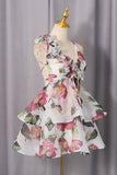 Floral Ruffle Tiered Mini Dress