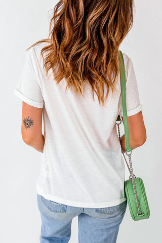 Graphic Bow Print Casual T-Shirt