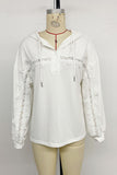 Lace-Detail Hooded Sweatshirt