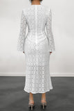Flared Lace Midi Dress