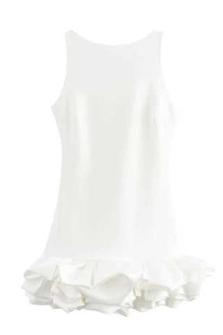 Ruffled Hem Casual Dress