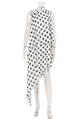 Polka Dot Asymmetrical Dress