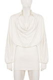 Draped Collar Casual Dress