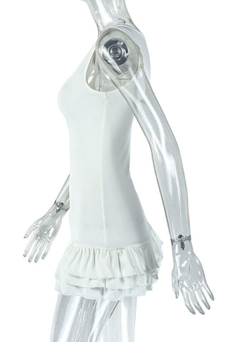 Ruffle Hem Casual Dress