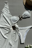 Elegant Bikini Set with Oversized Details