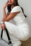 Off-Shoulder Twist Front Blouse