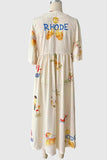 Tropical Print Casual Dress