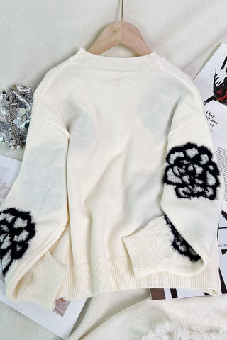 Patterned Crewneck Sweater