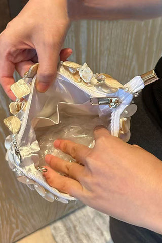 Chic Shell-Embellished Handbag