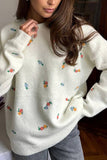 Floral Pattern Sweater