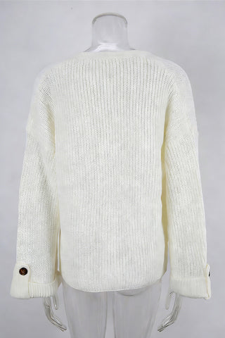 Button-Front Knit Cardigan
