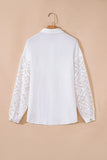 Lace Patchwork Long Sleeve Blouse