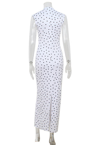 Sleeveless Polka Dot Dress