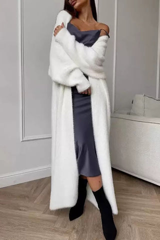 Cozy Longline Open-Front Cardigan