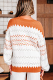 Geometric Pattern Knit Sweater