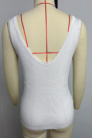 Scalloped-Edge Tank Top