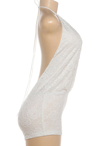 Halter Neck Lace Romper