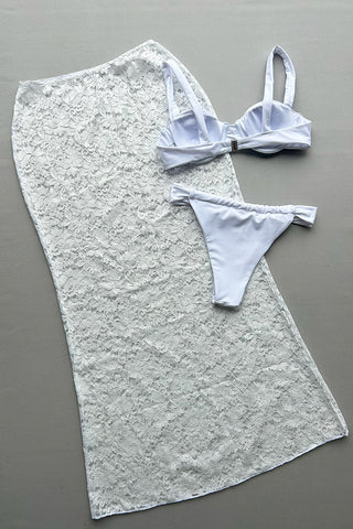 Chic Beach Lace Skirt Set