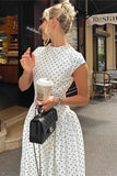 Polka Dot Casual Midi Dress