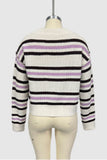 Button-Up Striped Cardigan