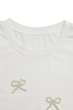 Embellished Bow Accent T-Shirt