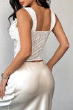 Elegant Lace Embellished Tank Top