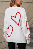 Heart Print Sweater for Effortless Style
