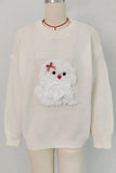 Playful Puppy Appliqué Sweater