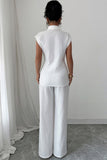 Stylish Tie-Front Pants Set