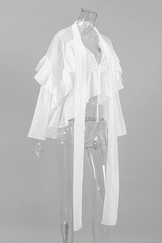 Ruffled Long-Sleeve Blouse
