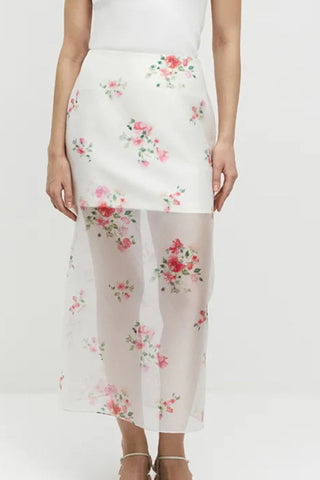 Floral Print Maxi Skirt