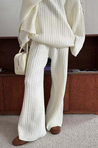 Cable Knit Sweater and Pants Set