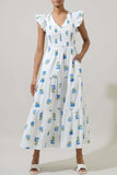 Floral Tiered Casual Dress