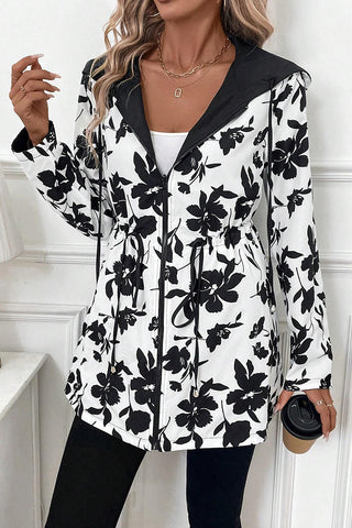 Stylish Leopard Print Hooded Coat