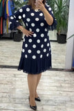 Polka Dot Ruffle Sleeve Dress