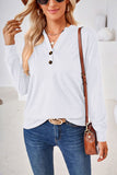 Button-Front Long Sleeve T-Shirt