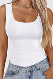Scoop-Neck Ribbed Tank Top