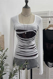 Stylish Cut-Out Long Sleeve Top