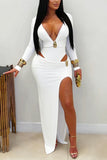 Elegant Long-Sleeve Cutout Dress