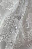 Button-Down Floral Lace Casual Dress