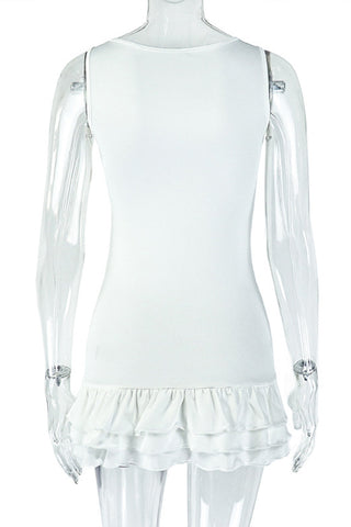 Ruffle Hem Casual Dress