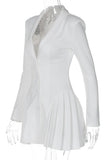 Tailored Button-Front Casual Dress