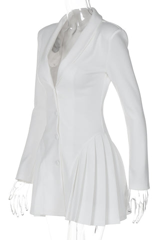 Tailored Button-Front Casual Dress