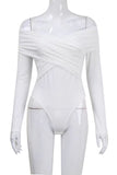Off-Shoulder Wrap Bodysuit
