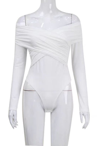 Off-Shoulder Wrap Bodysuit