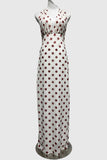 Polka Dot Halter Evening Dress