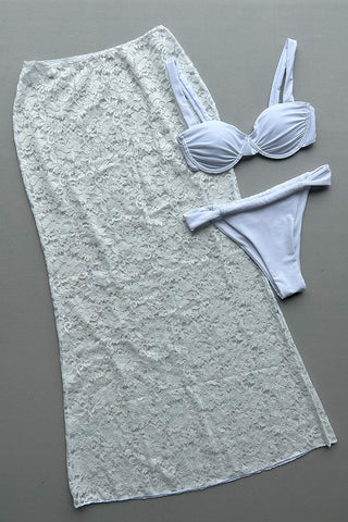 Chic Beach Lace Skirt Set